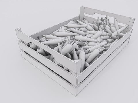 Carrot crate Supermarket Grocery store Modelo 3D