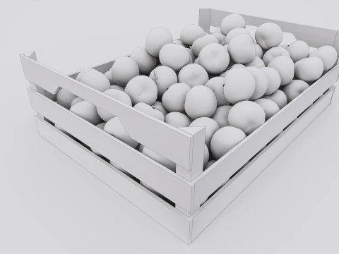 Tometos crate Supermarket Grocery store 3D Model