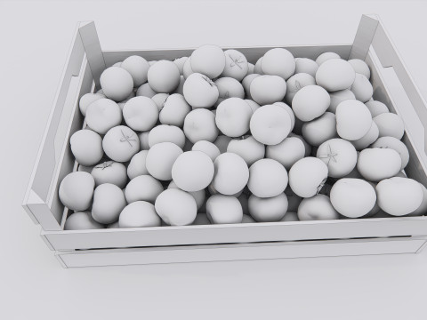 Tometos crate Supermarket Grocery store Modelo 3D