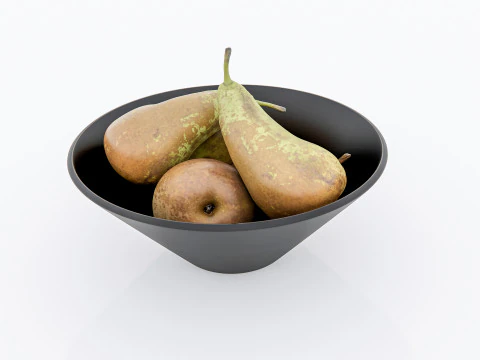 Pears in bowl 3D Model