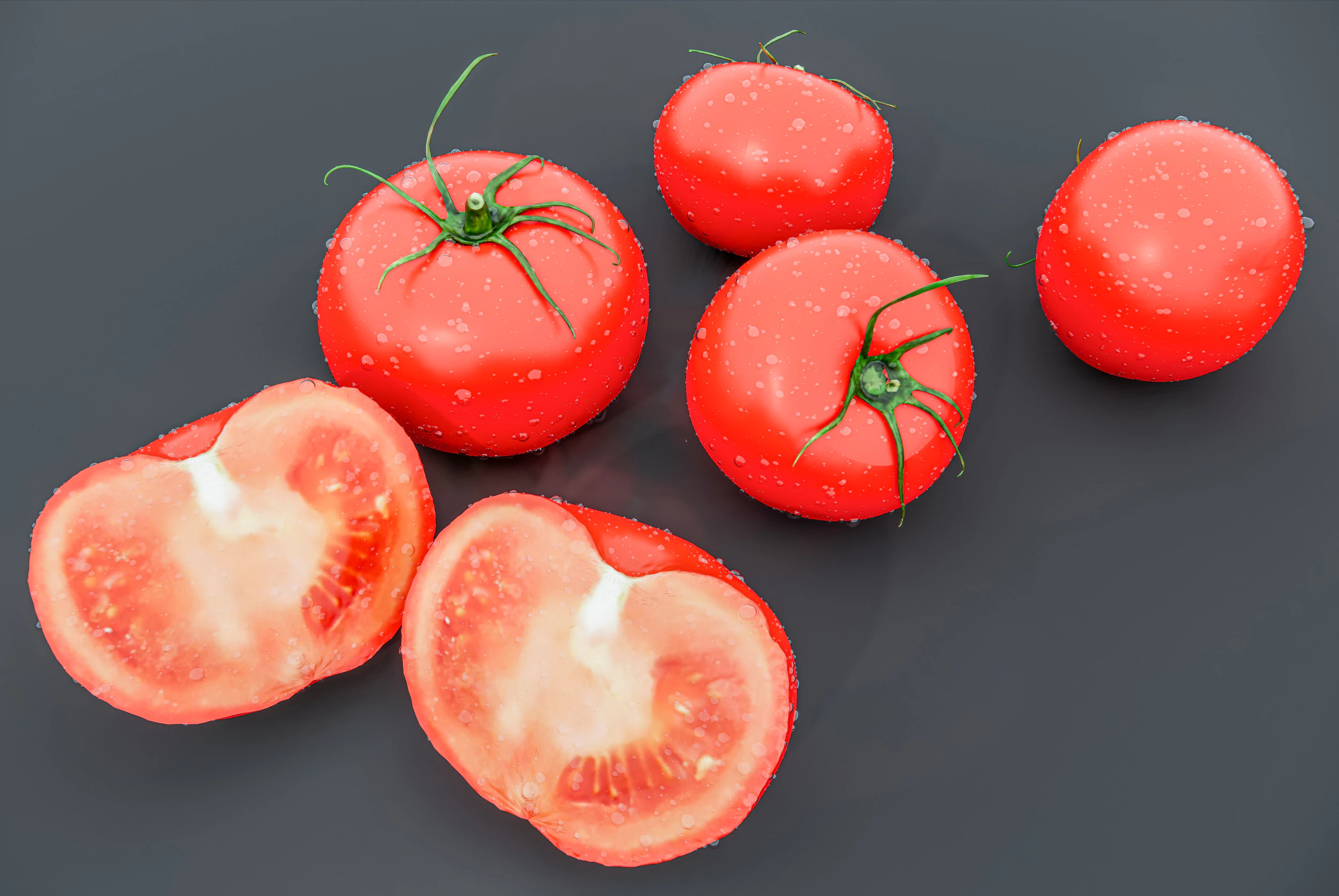 Pomidory Świeże Model 3D .c4d .max .obj .3ds .fbx .stl .blend 