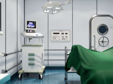 Hospital operating room Interior 1 Modelo 3D