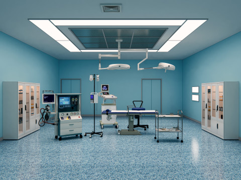 Hospital operating room Interior 2 3D मॉडल