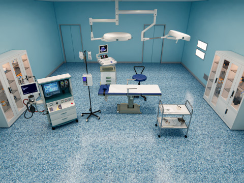 Hospital operating room Interior 2 3D Model