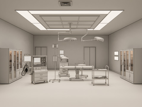 Hospital operating room Interior 2 3D Model