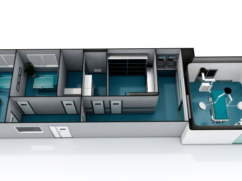 Hospital operating room Interior 3 Model 3D