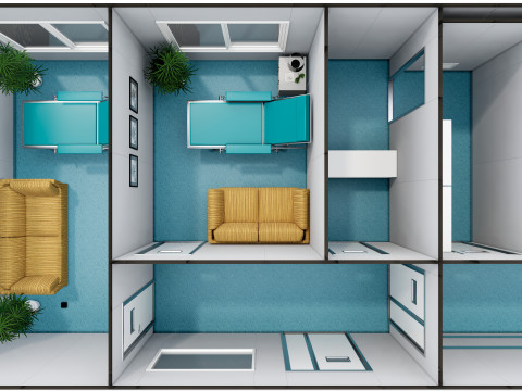 Hospital operating room Interior 3 Model 3D