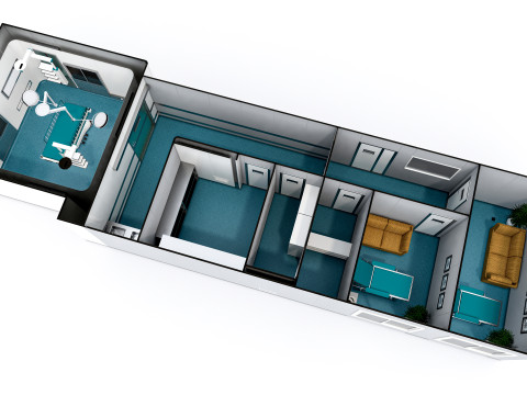 Hospital operating room Interior 3 Model 3D