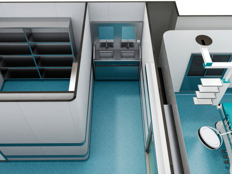 Hospital operating room Interior 3 Model 3D
