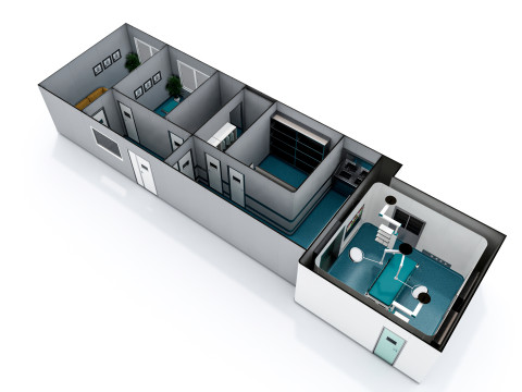 Hospital operating room Interior 3 Model 3D