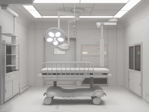 Hospital operating room Interior 3 Model 3D