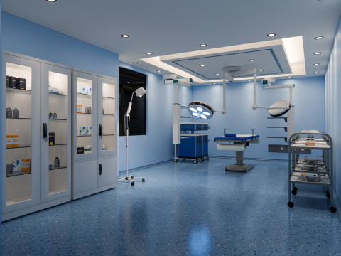 Hospital operating room Interior 4 3D मॉडल