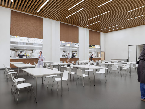 Hospital Interior canteen restaurant Healthcare 5 3D मॉडल