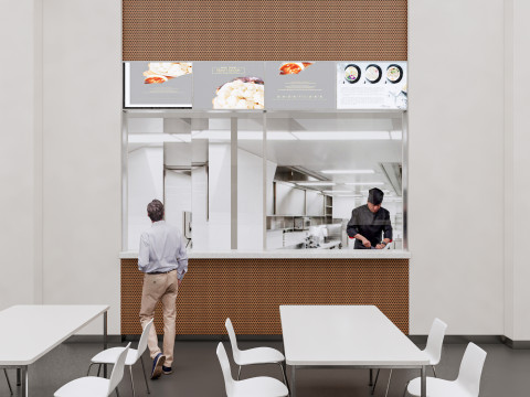 Hospital Interior canteen restaurant Healthcare 5 3D Model