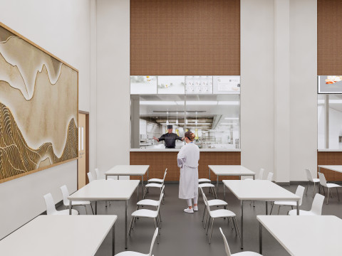 Hospital Interior canteen restaurant Healthcare 5 3D Model
