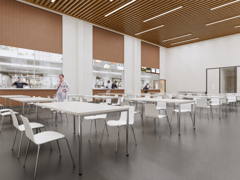 Hospital Interior canteen restaurant Healthcare 5 3D Model