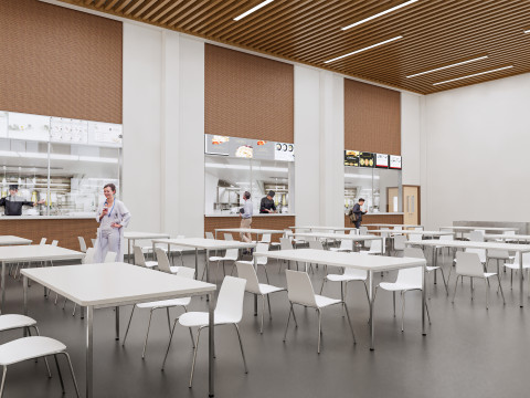 Hospital Interior canteen restaurant Healthcare 5 3D Model