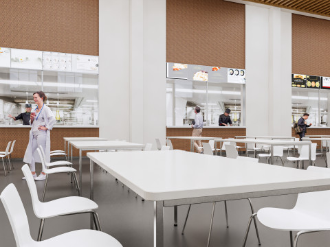 Hospital Interior canteen restaurant Healthcare 5 3D Model