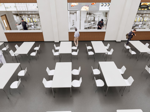 Hospital Interior canteen restaurant Healthcare 5 3D Model