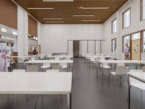 Hospital Interior canteen restaurant Healthcare 5 3D Model