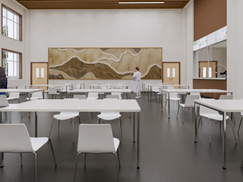 Hospital Interior canteen restaurant Healthcare 5 3D Model