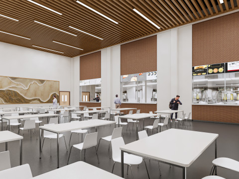 Hospital Interior canteen restaurant Healthcare 5 3D Model