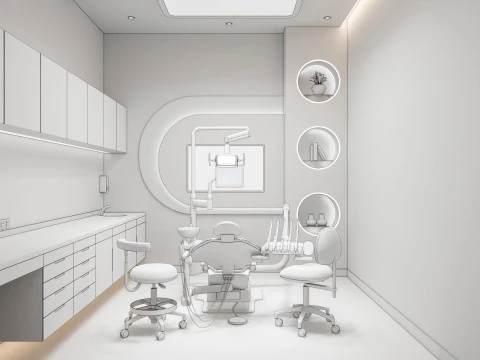 Dental clinic Interior Healthcare Hospital 6 3D Model