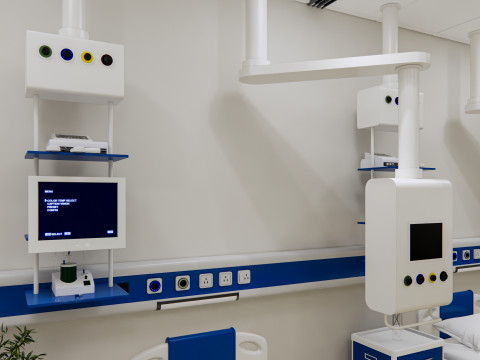 Hospital intensive care unit ward Interior Healthcare 7 3D Model