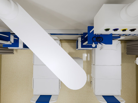 Hospital intensive care unit ward Interior Healthcare 7 3D Model