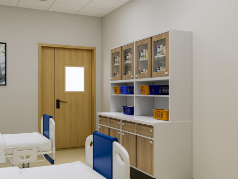 Hospital intensive care unit ward Interior Healthcare 7 3D Model