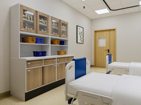Hospital intensive care unit ward Interior Healthcare 7 3D Model
