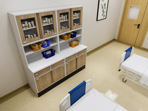 Hospital intensive care unit ward Interior Healthcare 7 3D Model