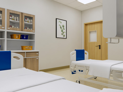 Hospital intensive care unit ward Interior Healthcare 7 3D Model