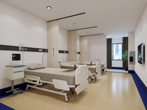 Hospital ward Interior Healthcare unit 10 3D मॉडल