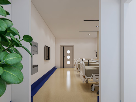 Hospital ward Interior Healthcare unit 10 3D Модель