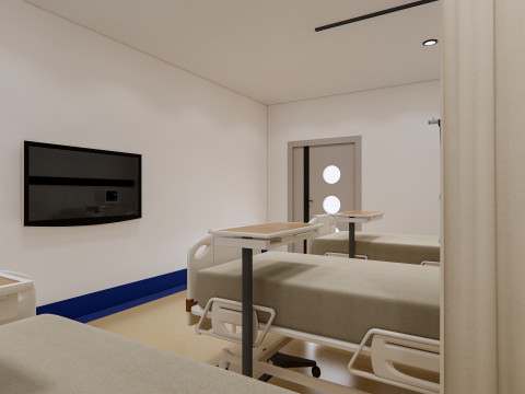 Hospital ward Interior Healthcare unit 10 3D Модель