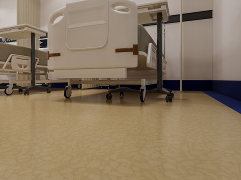 Hospital ward Interior Healthcare unit 10 3D Модель