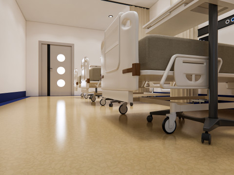 Hospital ward Interior Healthcare unit 10 3D Модель