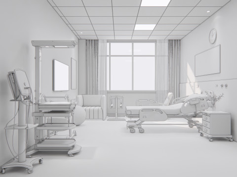 Hospital ward room Interior Healthcare unit 11 Modelo 3D