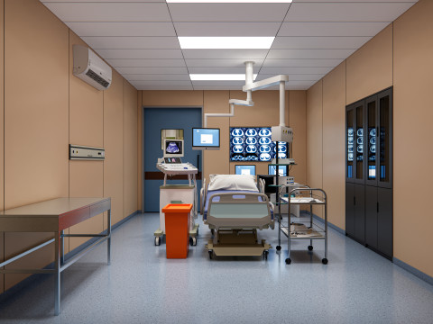 Hospital endoscopy room Interior 13 3D मॉडल