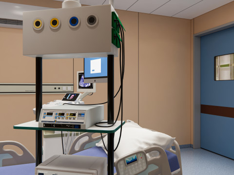 Hospital endoscopy room Interior 13 Modelo 3D