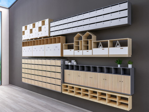 Kids Bookshelf Kids Furniture Kids Locker 1 Modelo 3D