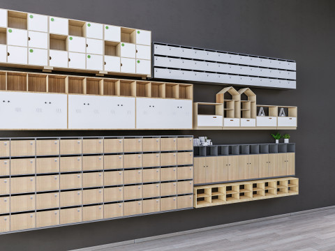 Kids Bookshelf Kids Furniture Kids Locker 1 Modelo 3D