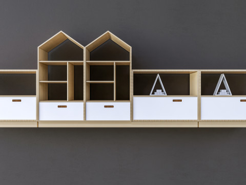 Kids Bookshelf Kids Furniture Kids Locker 1 Modelo 3D