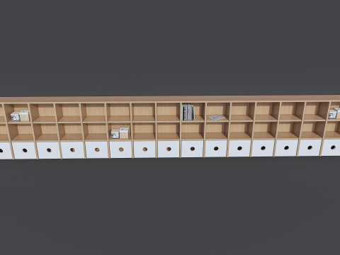 Kids Bookshelf Kids Furniture Kids Locker 2 3D Model