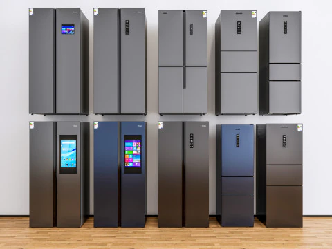 Cocina y electrodom&eacute;sticos modelos biblioteca nevera nevera Modelo 3D