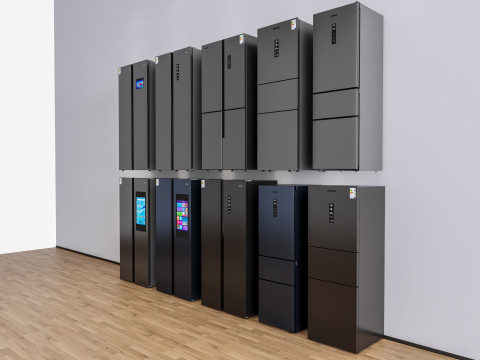 Kitchen and Home appliances models library fridge refrigerator 3D Модель