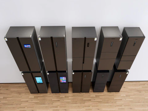 キッチンと家電のモデル 図書館 冷蔵庫 冷蔵庫 3Dモデル