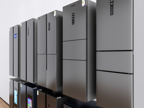 Kitchen and Home appliances models library fridge refrigerator 3D Модель