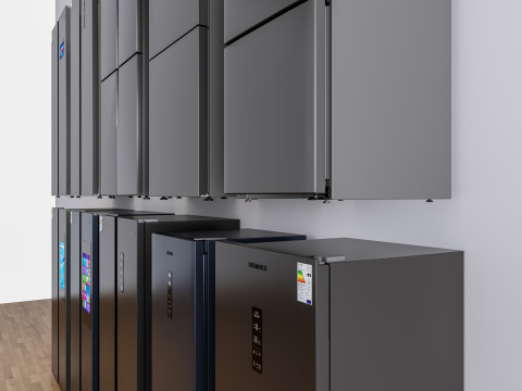 Kitchen and Home appliances models library fridge refrigerator 3D Модель